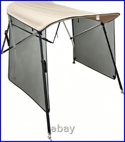 FUYEAR Zero Turn Lawn Mower Canopy with Removable Beige With Curtain