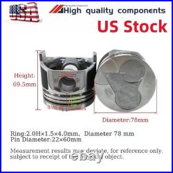 For Kubota D1305 Engine ZD331P ZD331RP Zero Turn Mower Overhaul Rebuild Kit