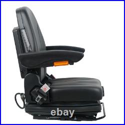 Forklift/Tractor Suspension Replacement Seat withAdjustable Armrest. Black. TSKL10
