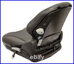 Grammer MSG75 Black Vinyl Air Seat Fits Scag ZTR Zero Turn Mowers Turf Tiger