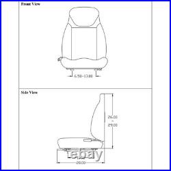 Gray Seat witharmrests Fits Exmark, Fits Toro Zero Turn Mowers