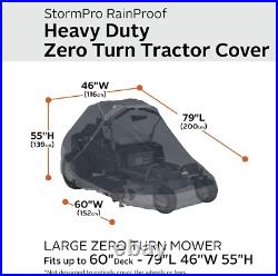 Heavy-Duty Zero Turn Mower Cover Protects Against Rain & Snow, Fits 60 Decks