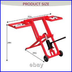 Hydraulic Lawn Mower Lift Jack, 500 lbs Capacity for Tractors and Zero Turn Lawn