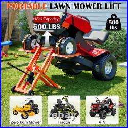 Hydraulic Lawn Mower Lift Jack 500 lbs Capacity for Tractors and Zero Turn Lawn