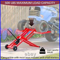 Hydraulic Lawn Mower Lift Jack, 500 lbs Capacity for Tractors and Zero Turn Lawn