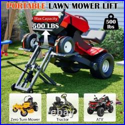 Hydraulic Lawn Mower Lift Jack 500 lbs Capacity for Tractors and Zero Turn Lawn