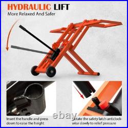 Hydraulic Lawn Mower Lift Jack 500 lbs Capacity for Tractors and Zero Turn Lawn