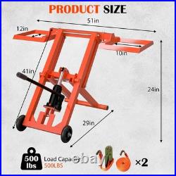 Hydraulic Lawn Mower Lift Jack 500 lbs Capacity for Tractors and Zero Turn Lawn