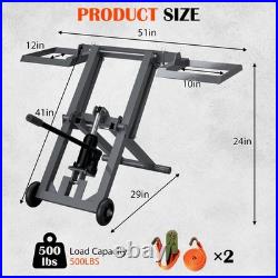 Hydraulic Lawn Mower Lift Jack 500 lbs Capacity for Tractors and Zero Turn Lawn