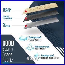 KNOX Zero Turn Mower Canopy Universal Fit UV Rain Protection Rust-Proof Frame