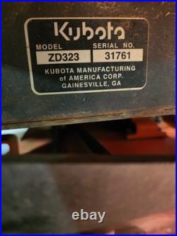 KUBOTA ZD323 Zero-Turn 60 Diesel Engine Mower 923hrs Pro 60 with Lifting Jack