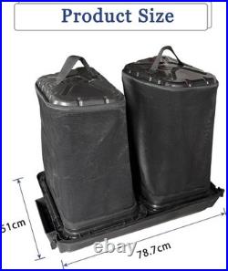 Kerlista Twin Double Bagger Kit 42-46 Inch Zero Turn Lawn Mower Grass Catcher