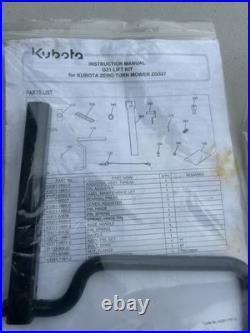 Kubota G31 Lift Kit For Zero Turn Zg327