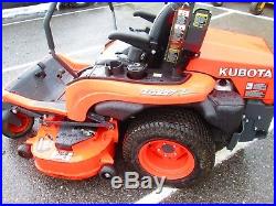 Kubota ZG227 Zero Turn Lawn Mower 54in hyd lift fab deck 27 hp gas used 344 Hrs
