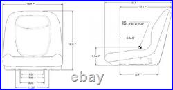 Lawn Garden Mower SEAT BLACK for Country Clipper Zero Turn Mower H-2393 H-2229
