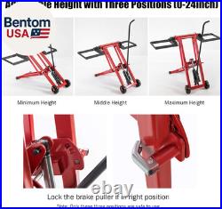 Lawn Mower Lift, 500LBS Zero Turn Mower Lift with Hydraulic Jack, Mower Lift Jac