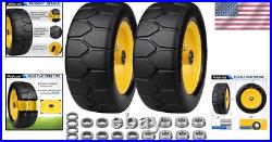 Lawn Mower Tire Flat Free 11x4.00-5 Solid Wheel Zero Turn Mower Front Replace