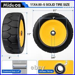 Lawn Mower Tire Flat Free 11x4.00-5 Solid Wheel Zero Turn Mower Front Replace