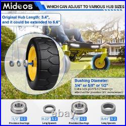 Lawn Mower Tire Flat Free 11x4.00-5 Solid Wheel Zero Turn Mower Front Replace