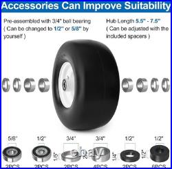 Lawn Mower Tires Wheels Flat Free 13x6.50-6 Zero Turn Equipment Puncture Proof