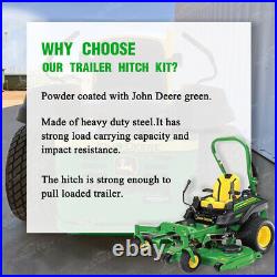 Lawn Trailer Mower Zero Turn Tractor Hitch For John Deere Rear Gas Z Trak Green