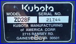 Nice Kubota Zd28f Diesel Zero Turn Mower With 72 Commercial Pro Deck