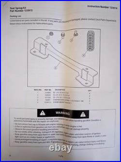 New Genuine Hustler 123913 Seat Spring Kit for Raptor Flip-Up Zero Turn Mower New Genuine Hustler 123913 Seat Spring Kit for Raptor Flip-Up Zero Turn Mower