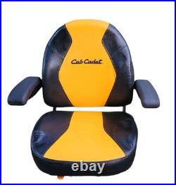 OEM Cub Cadet Seat Yellow Black Zero Turn Mower 4 bolt METAL FRAME Armrests ZT OEM Cub Cadet Seat Yellow Black Zero Turn Mower 4 bolt METAL FRAME Armrests ZT