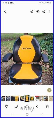 OEM Cub Cadet Seat Yellow Black Zero Turn Mower 4 bolt METAL FRAME Armrests ZT OEM Cub Cadet Seat Yellow Black Zero Turn Mower 4 bolt METAL FRAME Armrests ZT