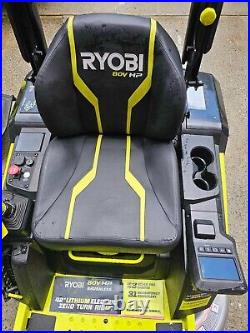 RYOBI RYRM8021 42 LITHIUM ELECTRIC ZERO TURN RIDING MOWER Z42LI 1.5hrs