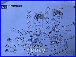 Ryobi 997000023 Deck Motor From A Z30Li 80V Zero Turn Mower