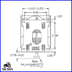 Seat Suspension Kit for Zero Turn Lawn Mower Skid Steer Forklift Tractor