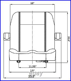 Trac Seats Zero Turn Mower Seat for John Deere Z655 Z710A Z720A Z810A Z820A Z830
