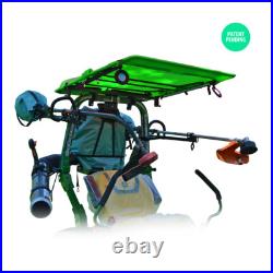 Tractor Canopy Zero Turn Riding Mower Sun Foldable Sunshade ROPS + Tools, Green