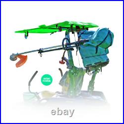 Tractor Canopy Zero Turn Riding Mower Sun Foldable Sunshade ROPS + Tools, Green