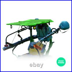 Tractor Canopy Zero Turn Riding Mower Sun Foldable Sunshade ROPS + Tools, Green