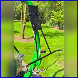 Tractor Canopy Zero Turn Riding Mower Sun Foldable Sunshade ROPS + Tools, Green