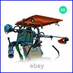 Tractor Canopy Zero Turn Riding Mower Sun Foldable Sunshade ROPS + Tools, Orange