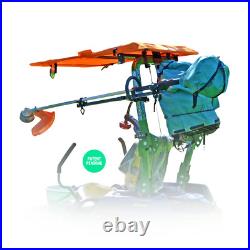 Tractor Canopy Zero Turn Riding Mower Sun Foldable Sunshade ROPS + Tools, Orange