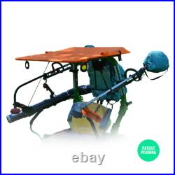 Tractor Canopy Zero Turn Riding Mower Sun Foldable Sunshade ROPS + Tools, Orange