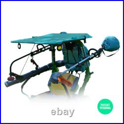 Tractor Canopy Zero Turn Riding Mower Sun Foldable Sunshade ROPS + Tools, Teal