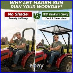 Tractor Canopy for ROPS Sun-Resistant Lawn Mower Sun Shade Adjustable Zero Turn