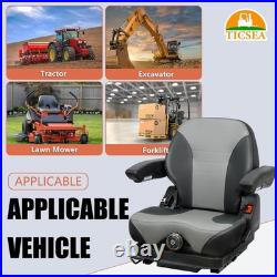 Tractor Suspension Seat Adjustable with Seatbelt for Zero Turn Mowers & Tractors