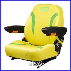 Tractor Zero Turn Mower Seat with Adjustable Safety Belt Armrest Backrest