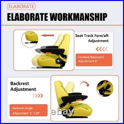 Tractor Zero Turn Mower Seat with Adjustable Safety Belt Armrest Backrest