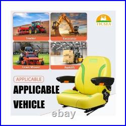 Universal Tractor Seat, Zero Turn Mower Seat with Adjustable Safety Belt Armr