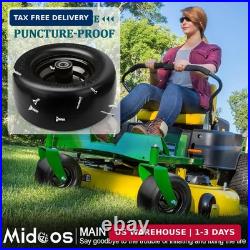 Upgrade Bad Boy Flat Free Tire, 2Pcs Solid Smooth Lawn Mower Tire Assembly wi