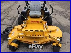 Used Hustler Super Z 932046 72 zero turn riding mower with collection system