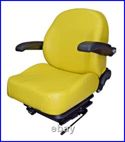 Yellow Zero Turn Lawn Mower Suspension Seat John Deere Cub Cadet Hustler