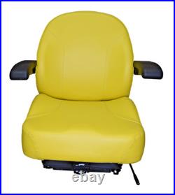 Yellow Zero Turn Lawn Mower Suspension Seat John Deere Cub Cadet Hustler